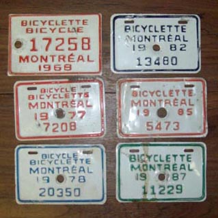 plaques de vélo anciennes - StephaneLapointe.com