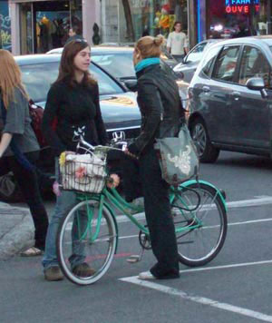 Vintage city bikes on Montreal streets.