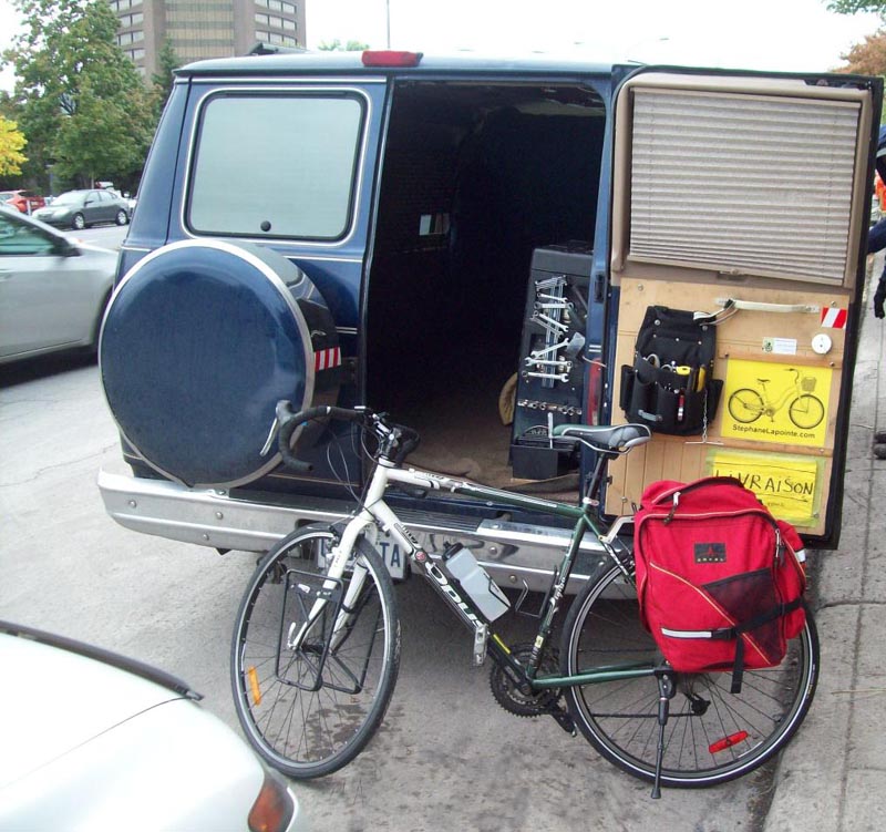 Bike delivery, road test, seat adjustment.