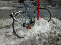 vélo abandonné qui se retrouvera dans un encan